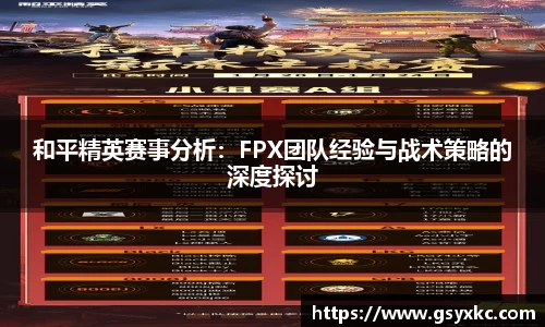和平精英赛事分析：FPX团队经验与战术策略的深度探讨