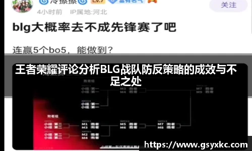 王者荣耀评论分析BLG战队防反策略的成效与不足之处