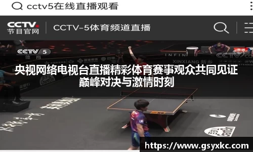 央视网络电视台直播精彩体育赛事观众共同见证巅峰对决与激情时刻