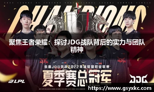 聚焦王者荣耀：探讨JDG战队背后的实力与团队精神