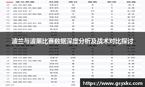 波兰与波黑比赛数据深度分析及战术对比探讨